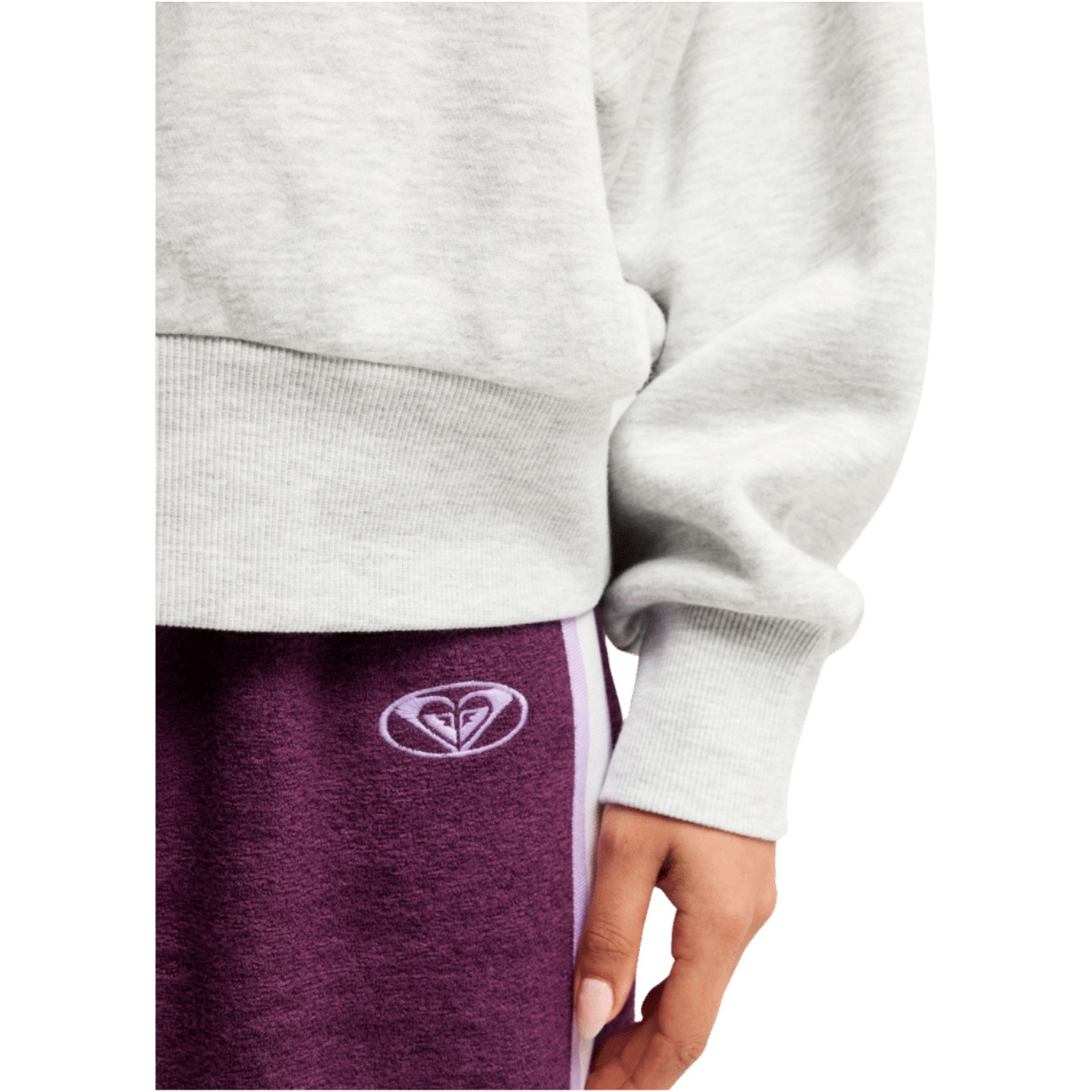 2026 Roxy Womens Solar Rush Relaxed Sweatshirt ERJFT05138 - Light Grey Heather